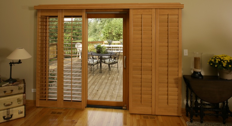 Fort Myers wood shutter sliding door